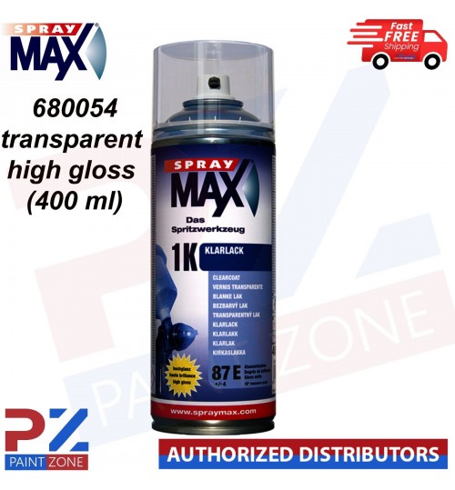 SPRAYMAX 680054 1K CLEARCOAT HIGH GLOSS AEROSOL transparent high gloss - 400ML